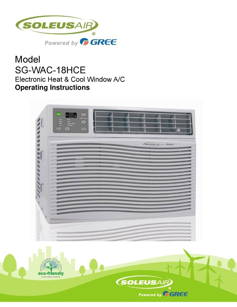 Soleus Air SG-WAC-18HCE User manual