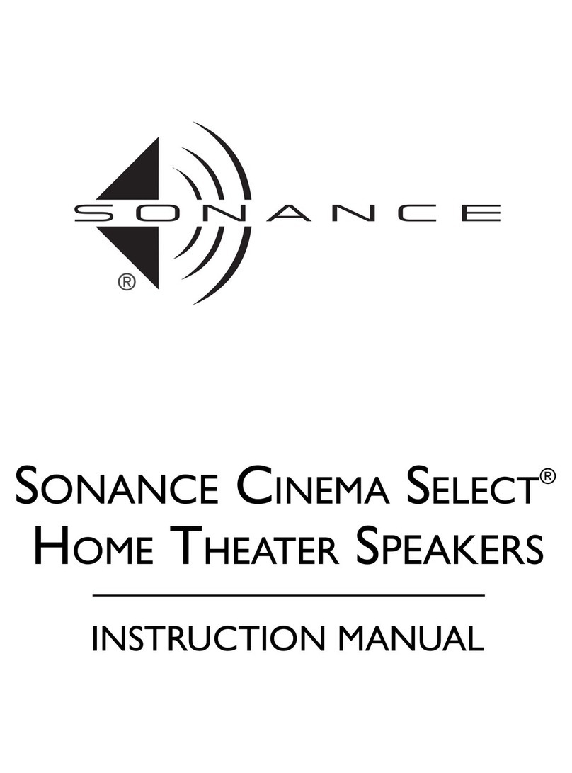 Sonance HOME THEATER SPEAKERS instruction manual