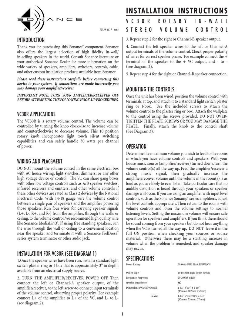 Sonance VC30R installation instructions