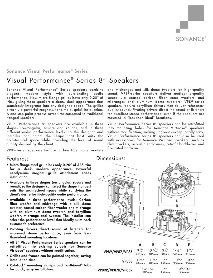 Sonance Visual Performance VP85 User manual