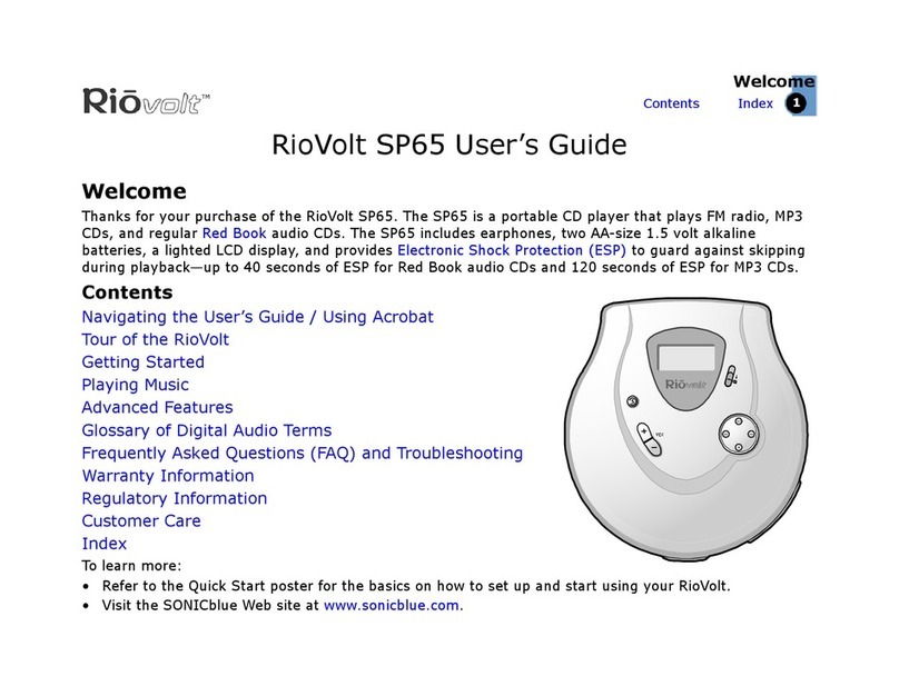 Sonic Blue RioVolt SP65 User manual