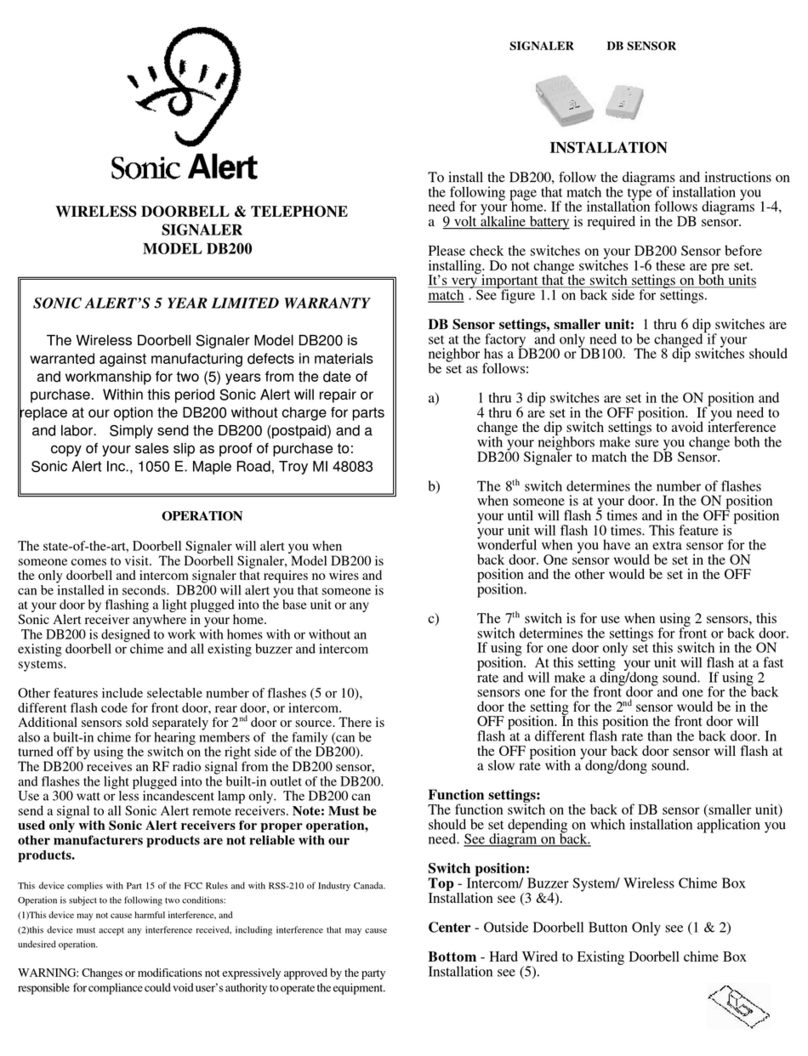 Sonic Alert DB200 Operations