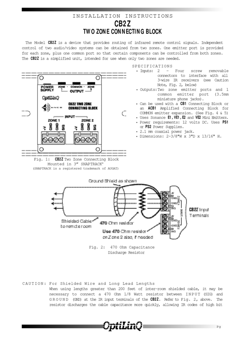 Sonance Two Zone Connecting Block CB2Z installation instructions