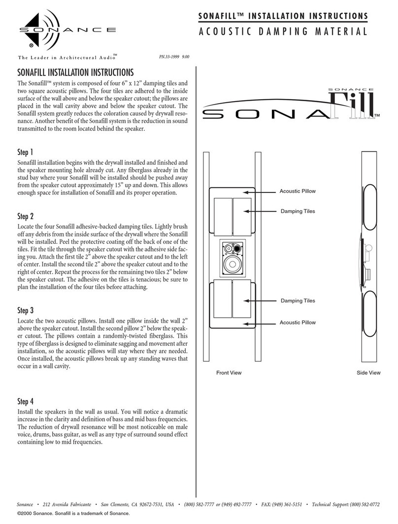 Sonance Sonafill Acoustic Damping Material installation instructions