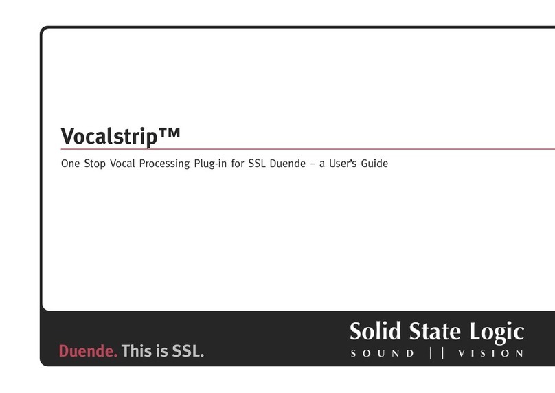 Solid State Logic One Stop Vocal Processing Plug-in Vocalstrip user guide
