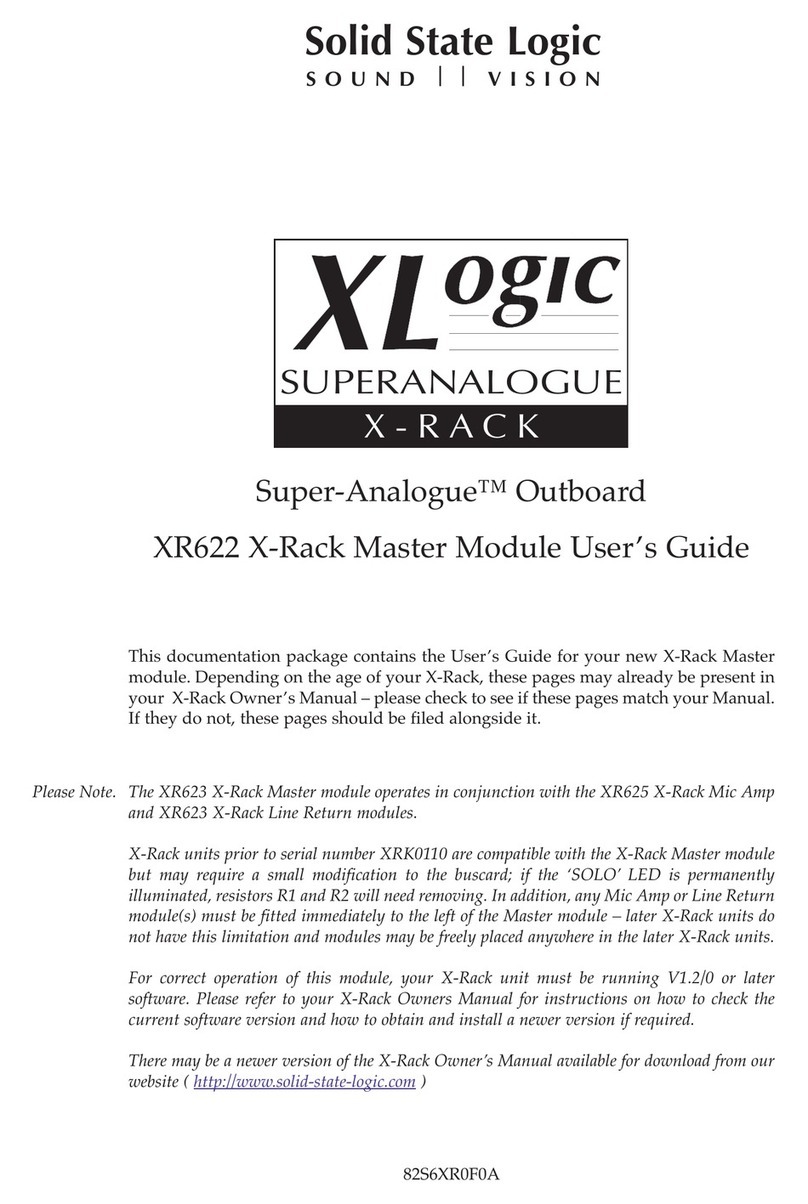 Solid State Logic Super-Analogue Outboard XR622 User manual
