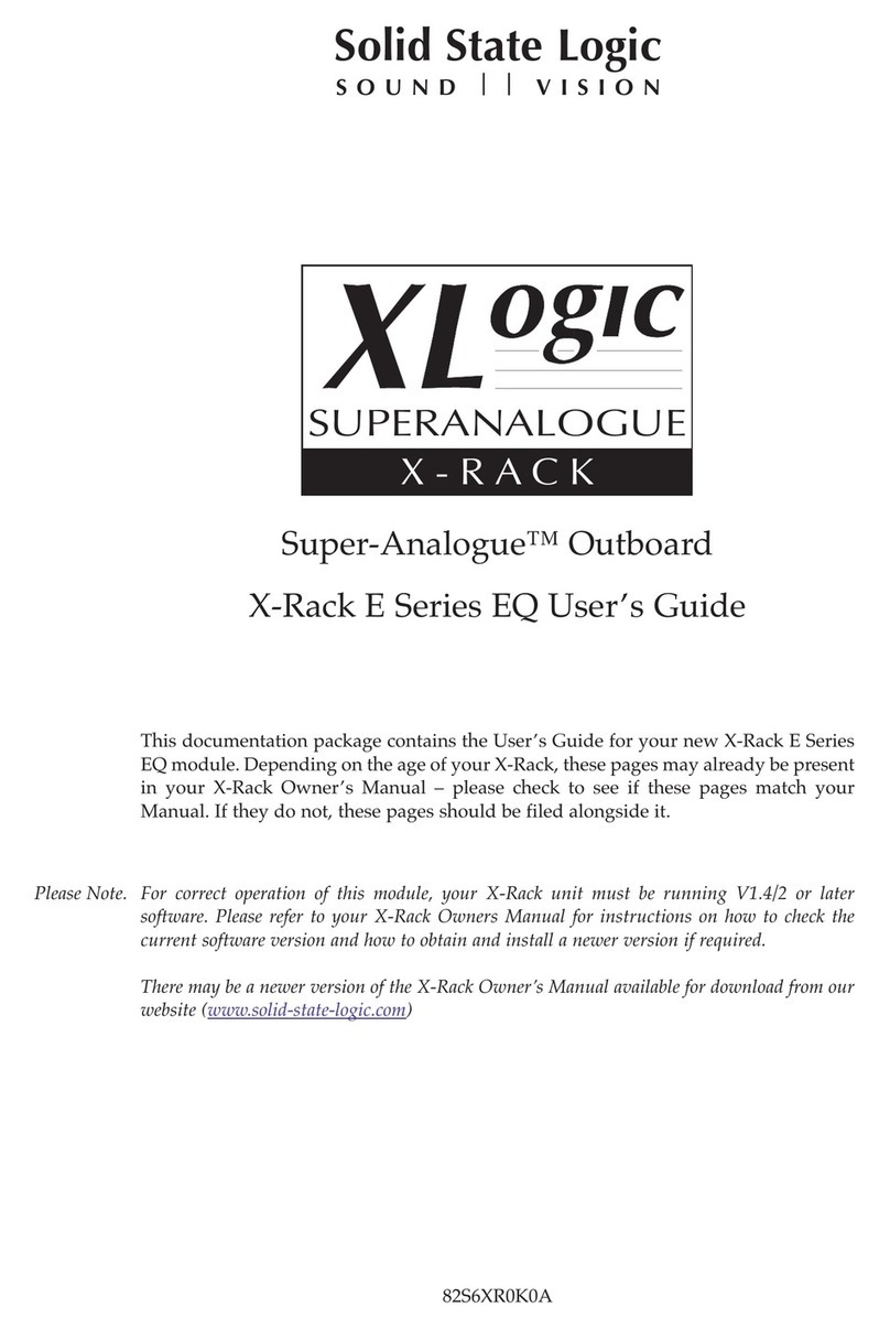 Solid State Logic Super-Analogue Outboard X-Rack E Series User manual