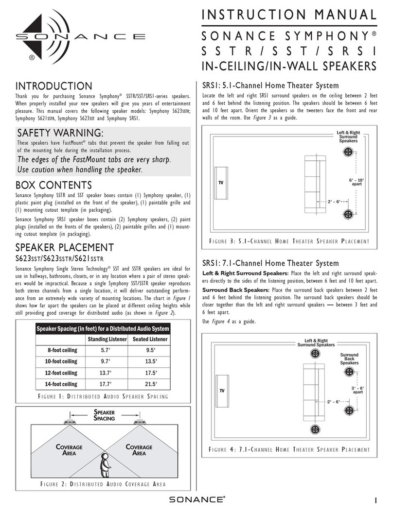 Sonance SRS1 instruction manual