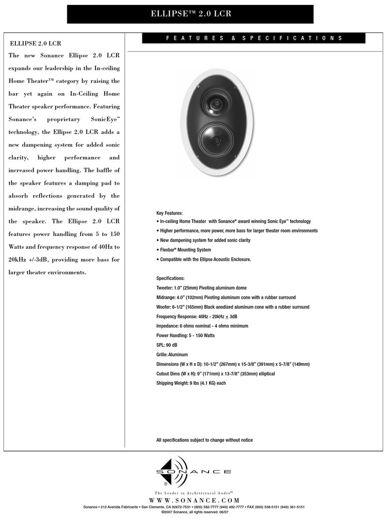 Sonance Ellipse 2.0 LCR User manual