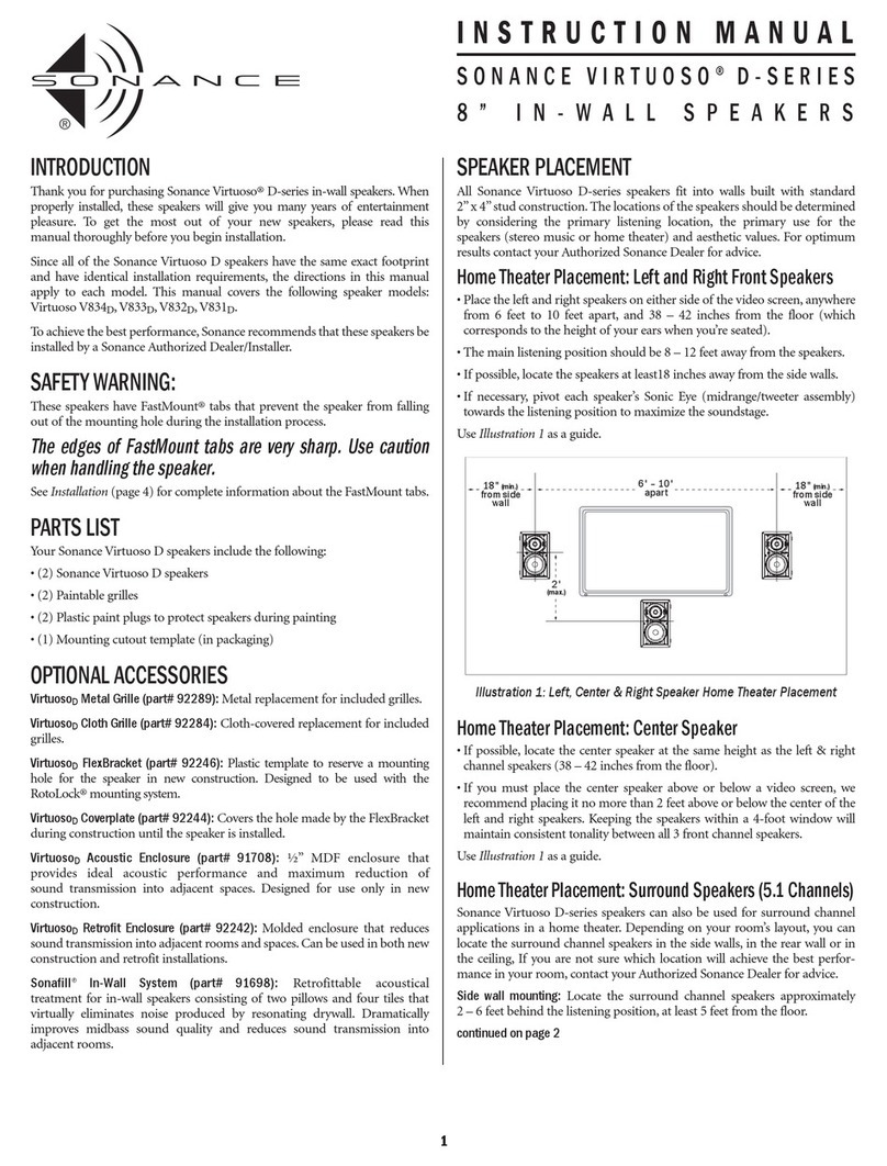 Sonance D-series User manual