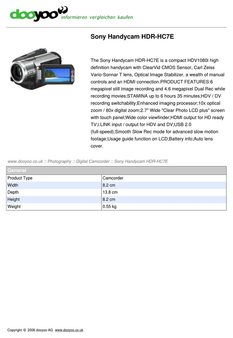Sony Handycam HDR-HC7E User manual