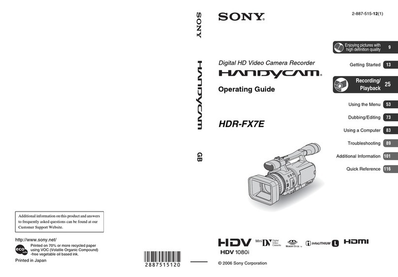Sony Handycam HDR-FX7E User manual
