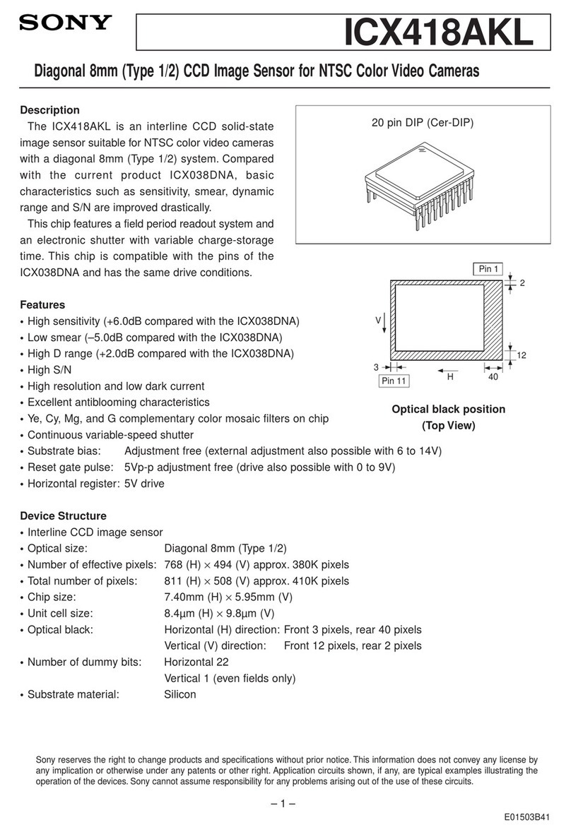 Sony ICX418AKL User manual