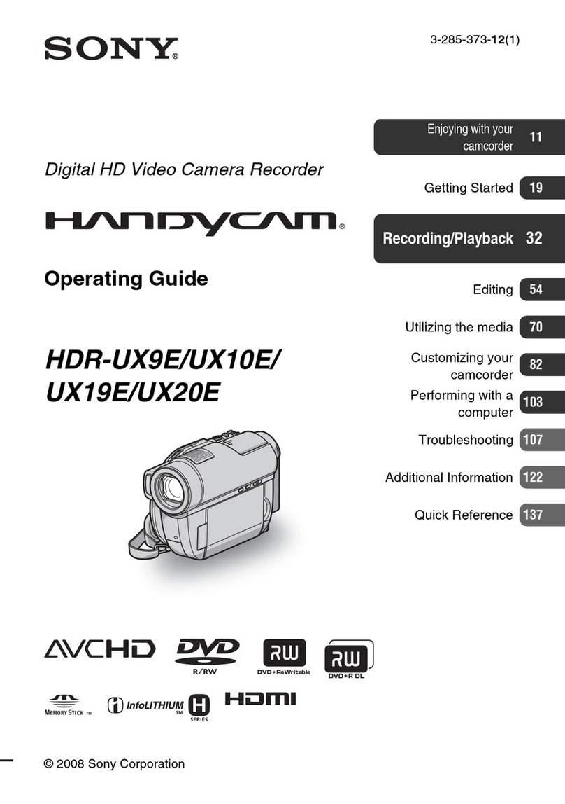 Sony Handycam HDR-UX9E operating guide