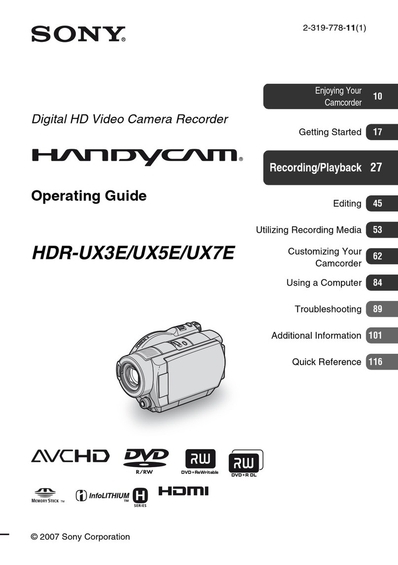 Sony Handycam HDR-UX7E User manual