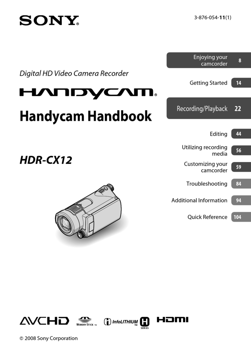 Sony Handycam HDR-CX12 User manual Sony Handycam HDR-CX12 User manual