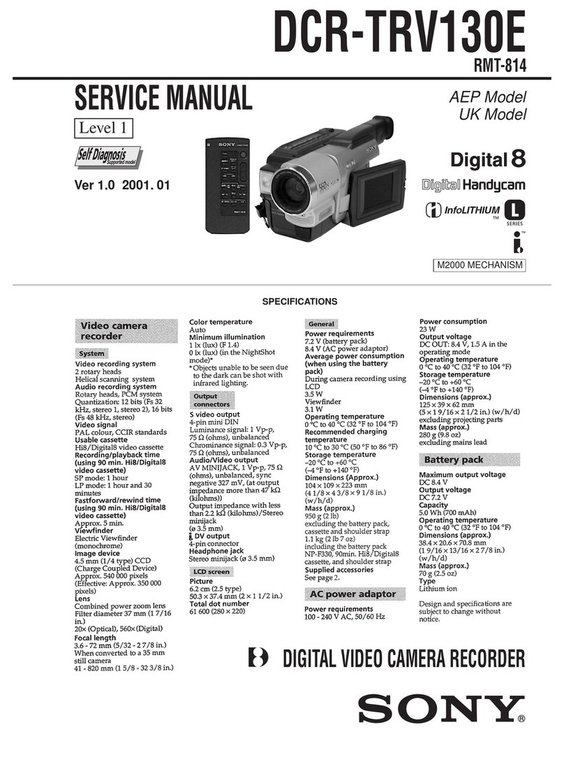Sony HANDYCAM DCR-TRV130ERMT-814 Service manual