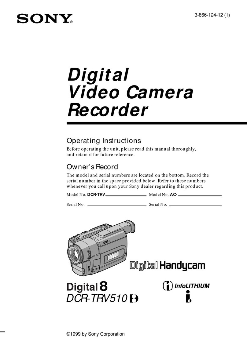Sony Digital Handycam DCR-TRV510 operating instructions