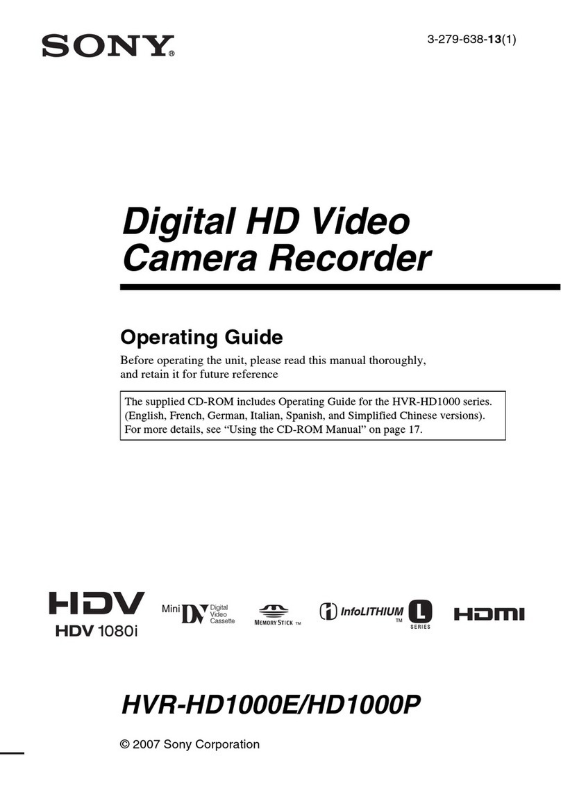 Sony HD1000P operating guide