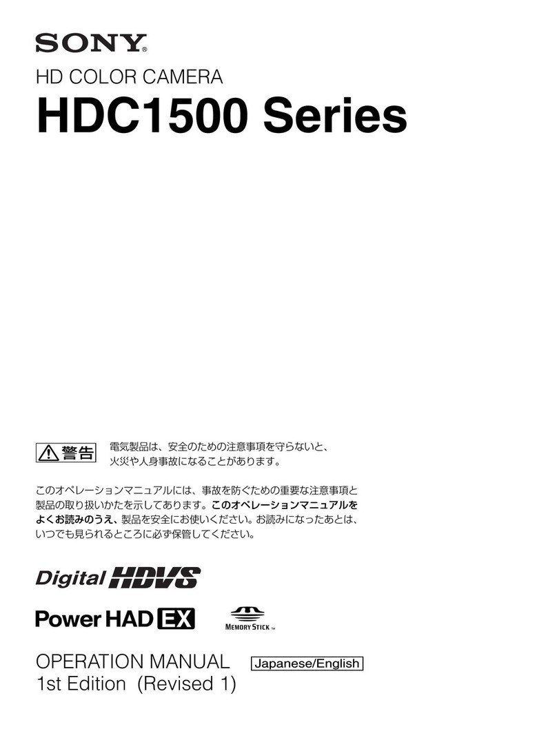 Sony HDC1500 Series Operation manual