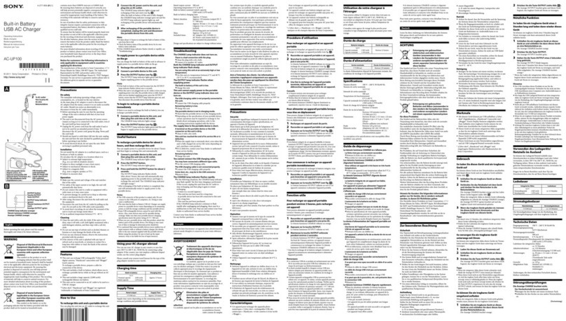 Sony AC-UP100 User manual