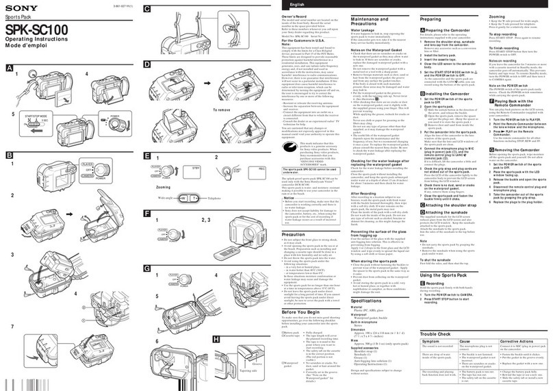 Sony SPK-SC100 User manual