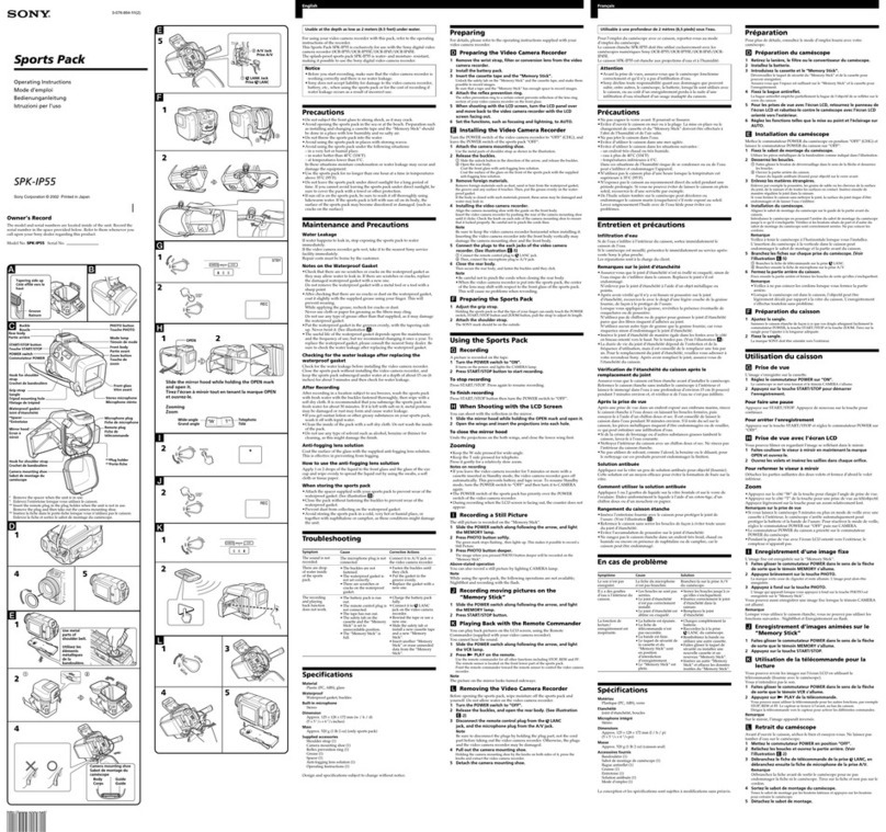 Sony SPK-IP55 User manual
