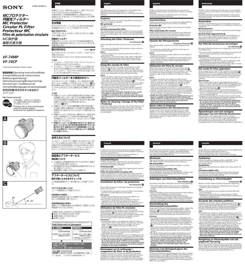 Sony VF 74MP User manual