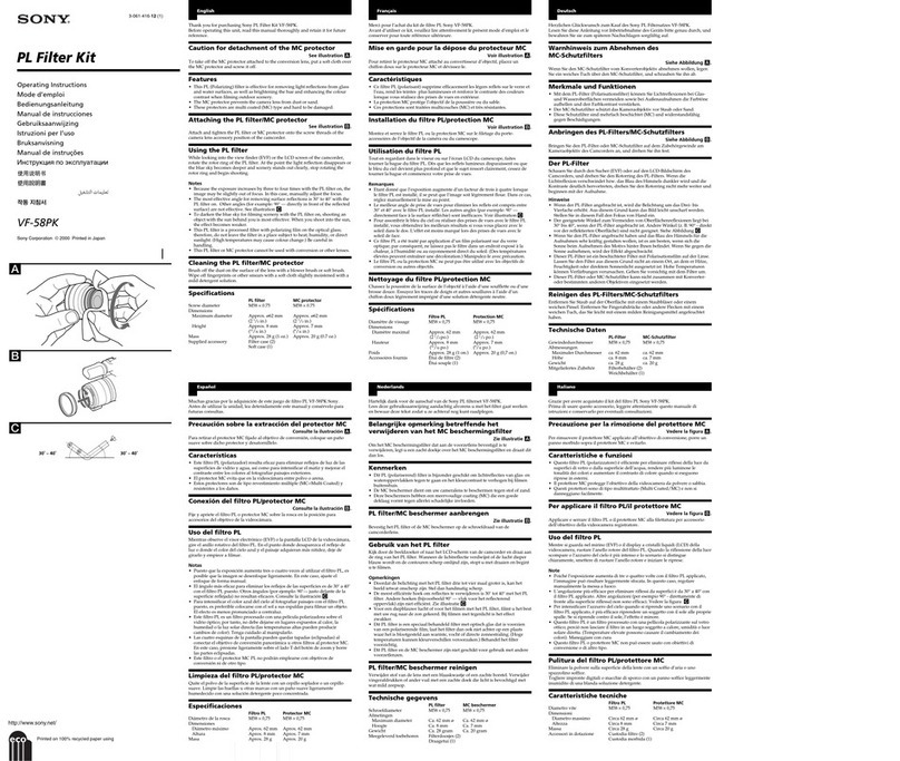 Sony VF 58PK User manual