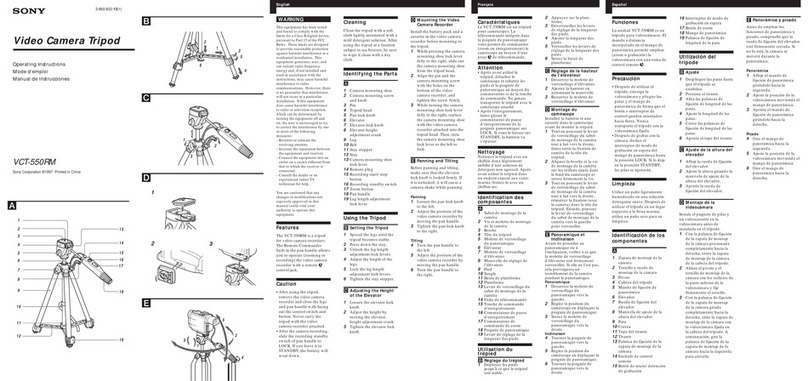 Sony VCT-550RM User manual Sony VCT-550RM User manual