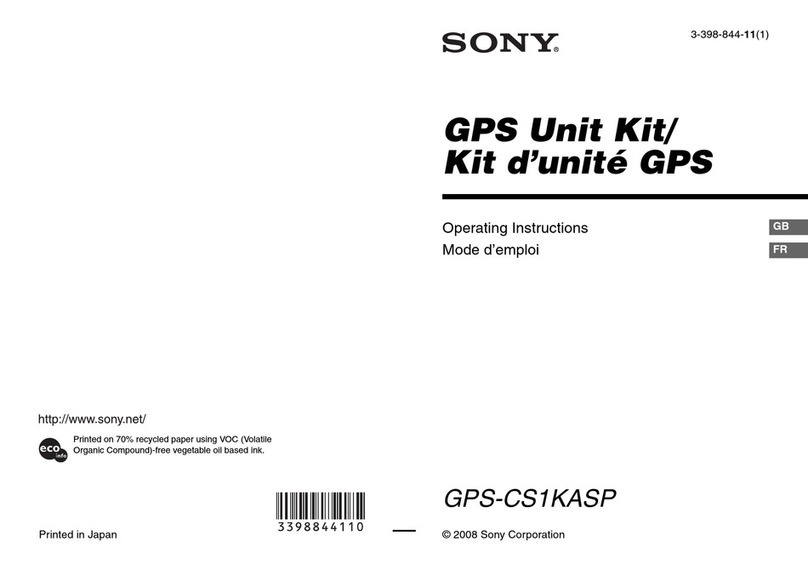 Sony GPS-CS1KASP - GPS Unit For Digital Cameras User manual Sony GPS-CS1KASP - GPS Unit For Digital Cameras User manual