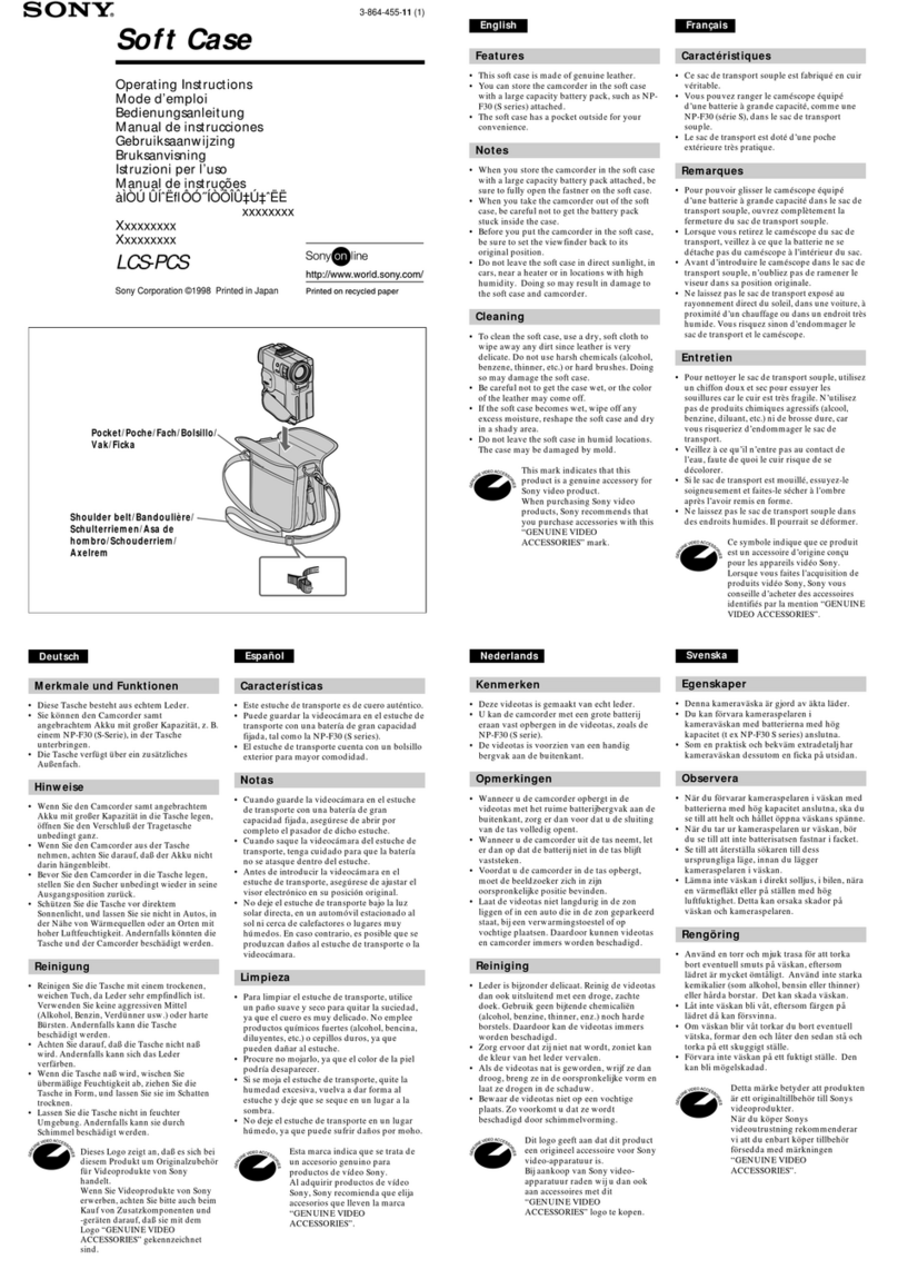 Sony LCS-PCS User manual