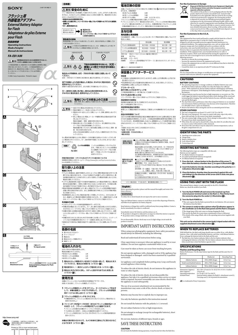 Sony FA-EB1AM User manual Sony FA-EB1AM User manual