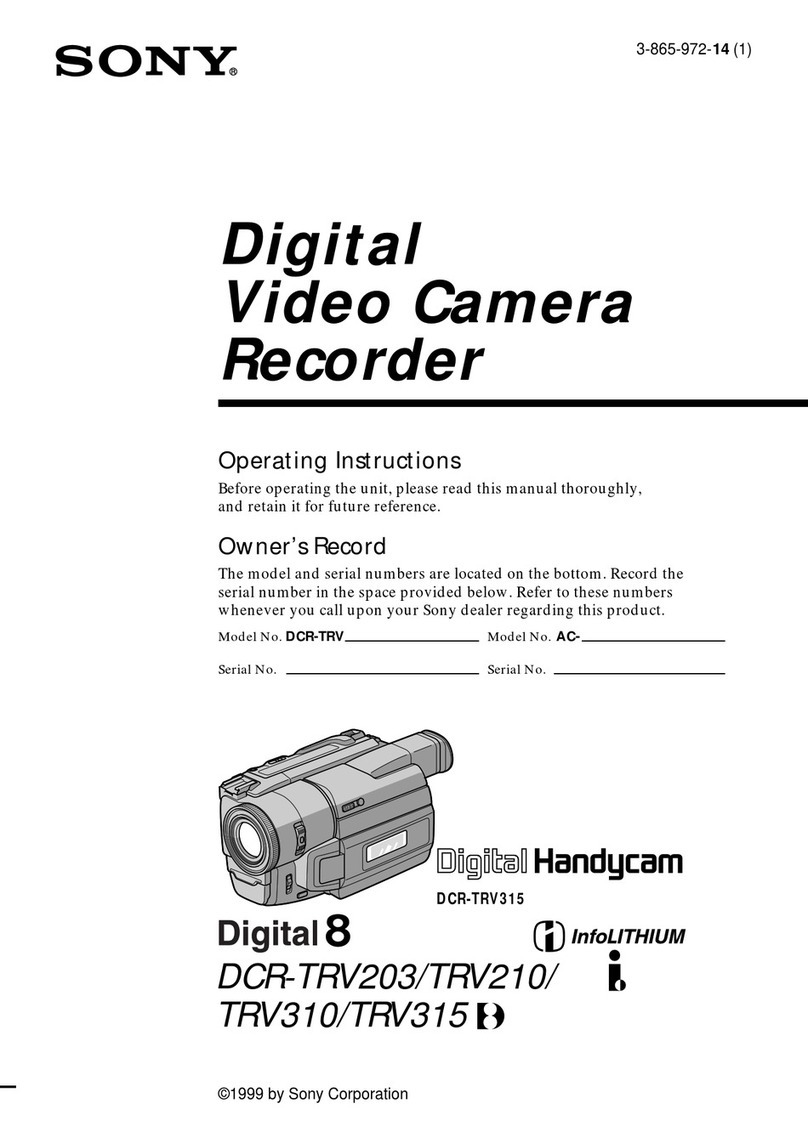 Sony TRV315 User manual
