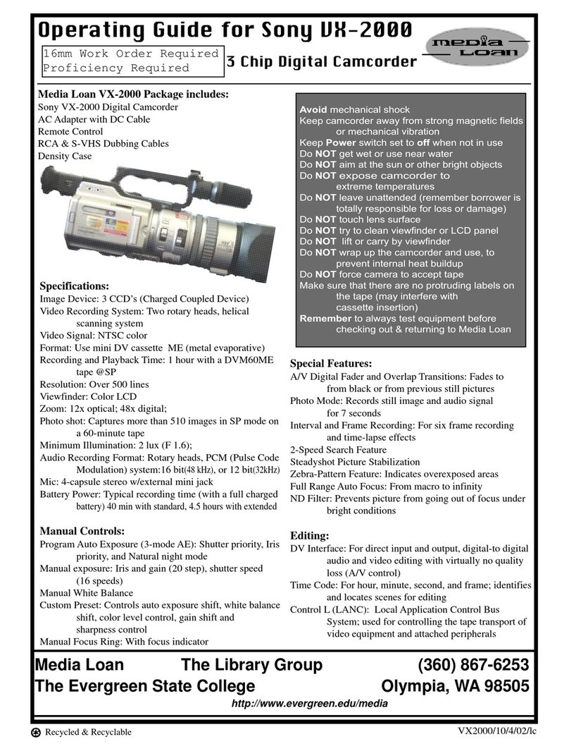 Sony VX-2000 operating guide