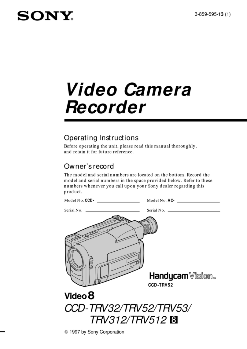 Sony TRV312 User manual