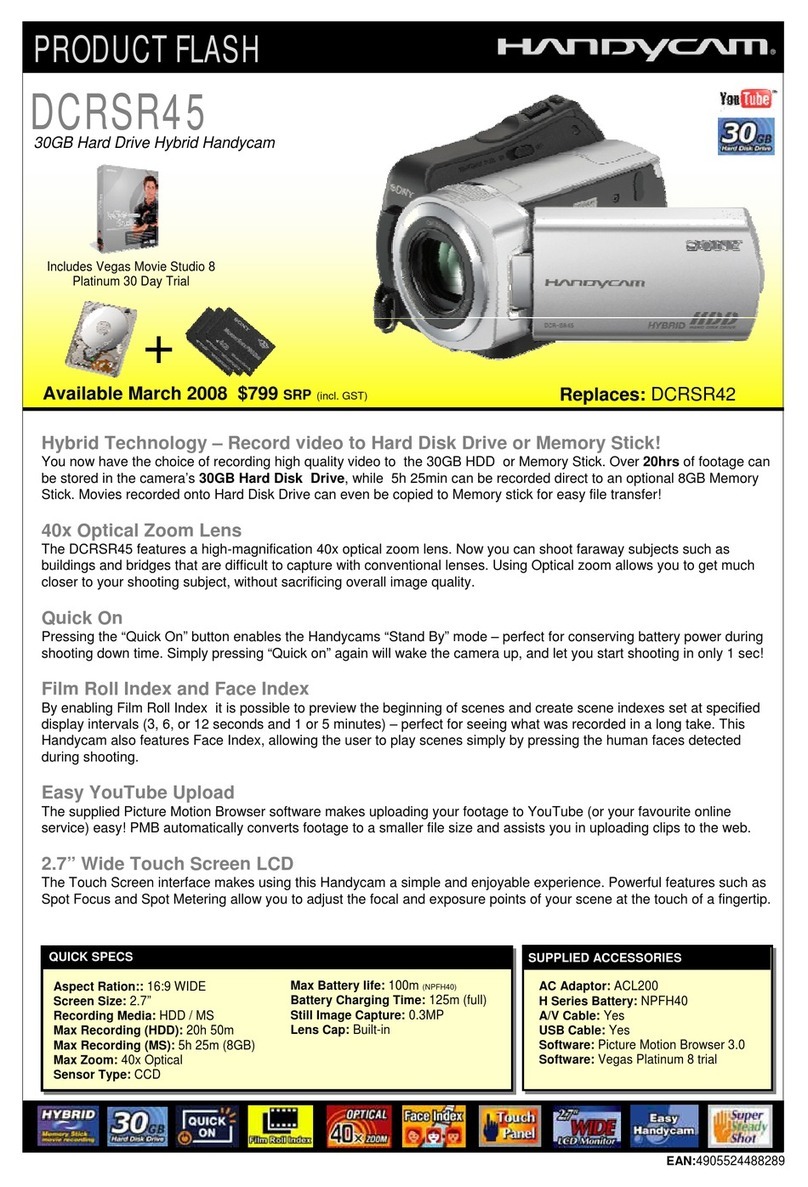 Sony DCR-SR45 Handycam® User manual