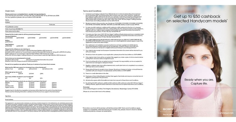 Sony Handycam DCR-SR190E brochure