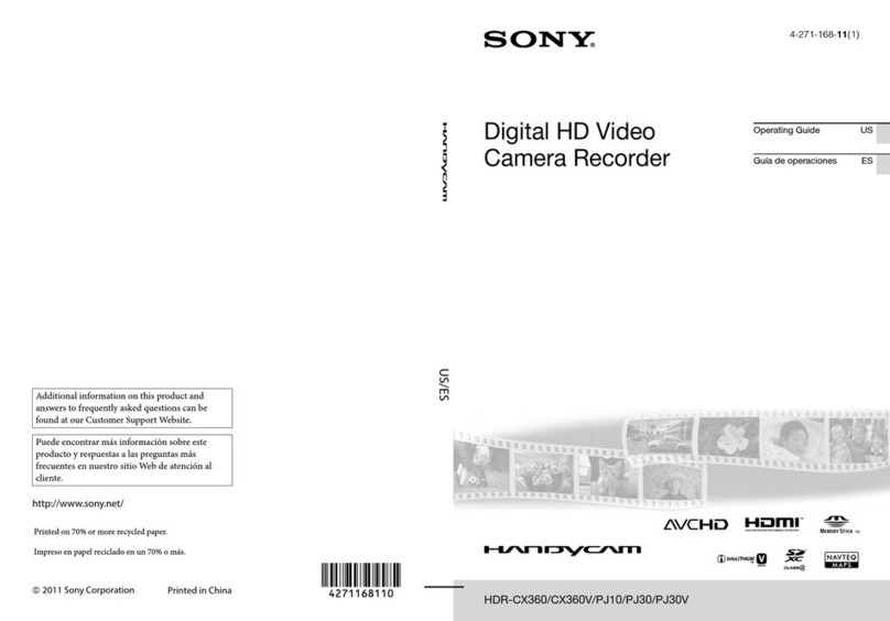 Sony CX360V User manual