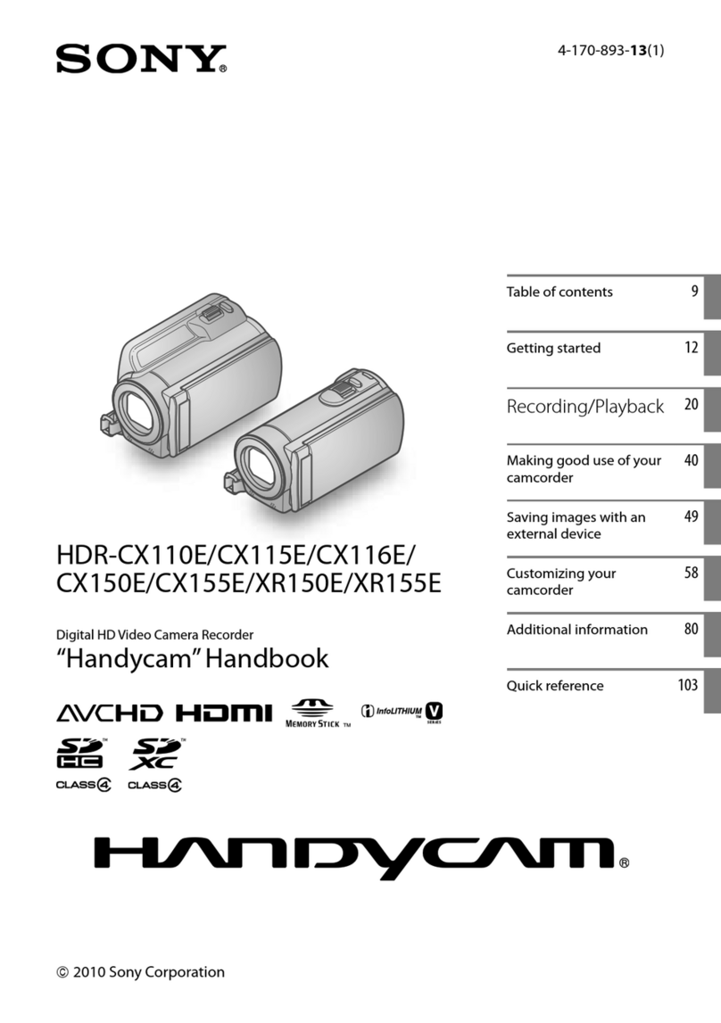 Sony Handycam 4-170-893-13(1) User manual Sony Handycam 4-170-893-13(1) User manual