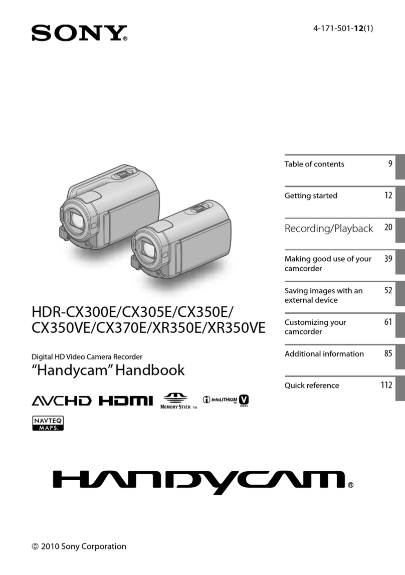 Sony Handycam 4-171-501-12(1) User manual Sony Handycam 4-171-501-12(1) User manual