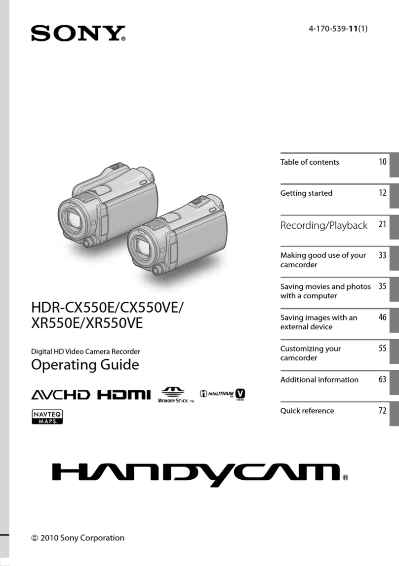 Sony Handycam 4-170-539-11(1) User manual