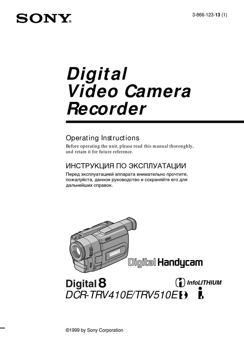 Sony D8 DIGITAL HANDYCAM DCR-TRV510E User manual
