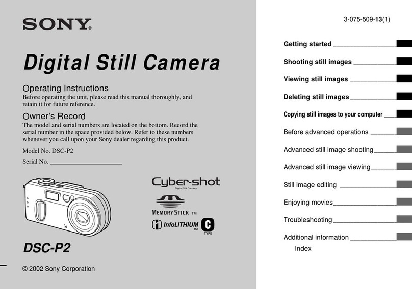 Sony DSC-P2 - Cyber-shot Digital Still Camera operating instructions