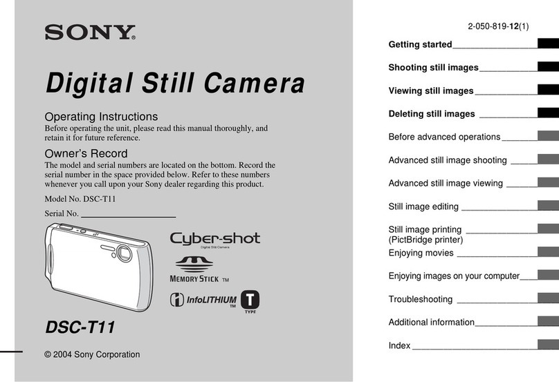 Sony Cyber-Shot DSC-T11 User manual