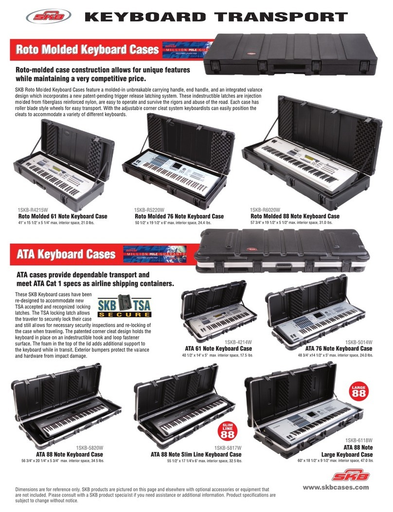 SKB Roto Molded Keyboard Case Specifications