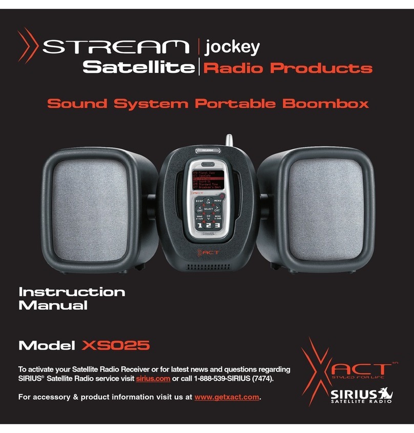 Sirius Satellite Radio Xact XS025 instruction manual