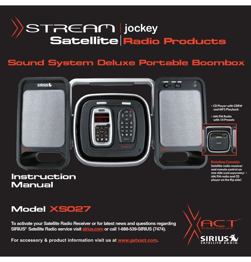 Sirius Satellite Radio Xact XS027 User manual