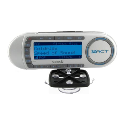 Sirius Satellite Radio Xact XTR8CK instruction manual Sirius Satellite Radio Xact XTR8CK instruction manual
