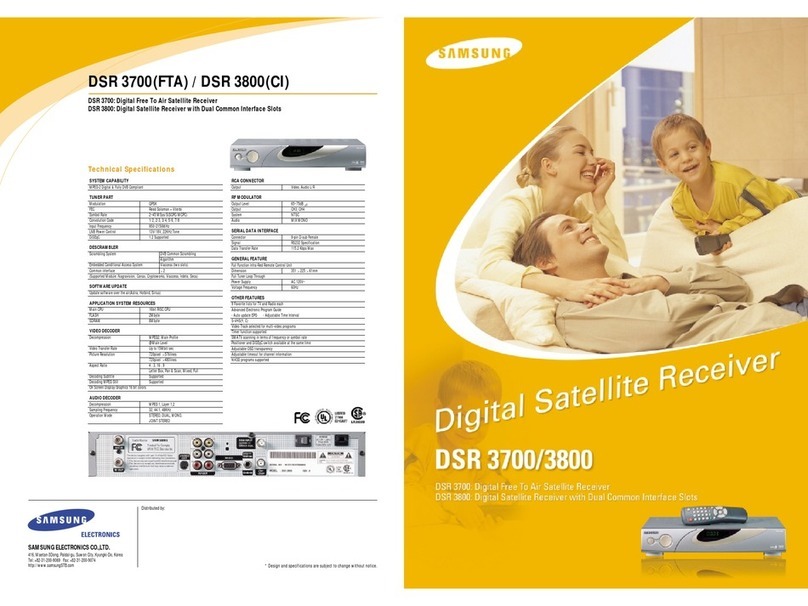 Samsung DSR 3700 Specifications